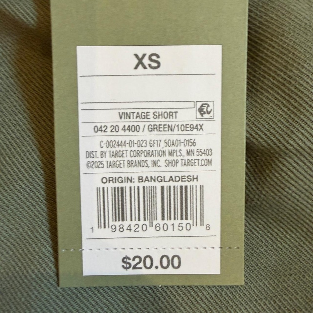 Goodfellow & Co Vintage Pull-On Shorts Men's XS Olive Green Drawstring NWT - Picture 4 of 4